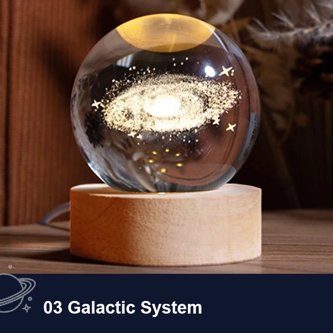 Boule en cristal Galaxy Terre 3D
