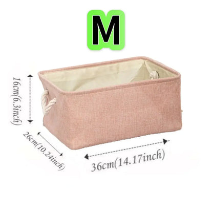 Panier à linge en lin à double couche