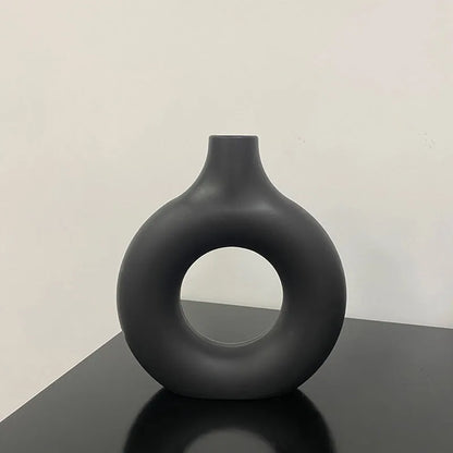 Vase en plastique en forme de donut