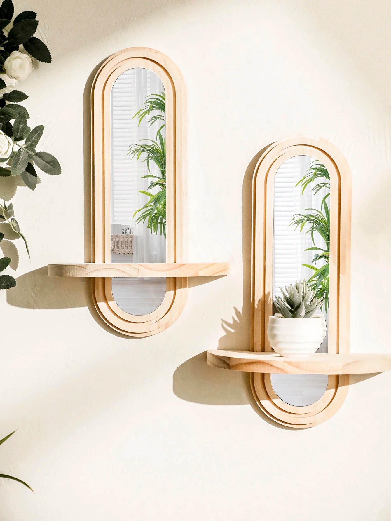 Étagère murale bohème en bois