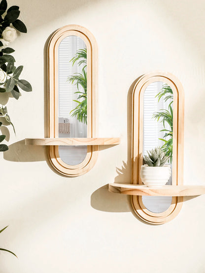 Étagère murale bohème en bois