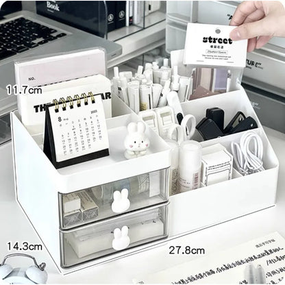 Boîte de rangement de bureau transparente