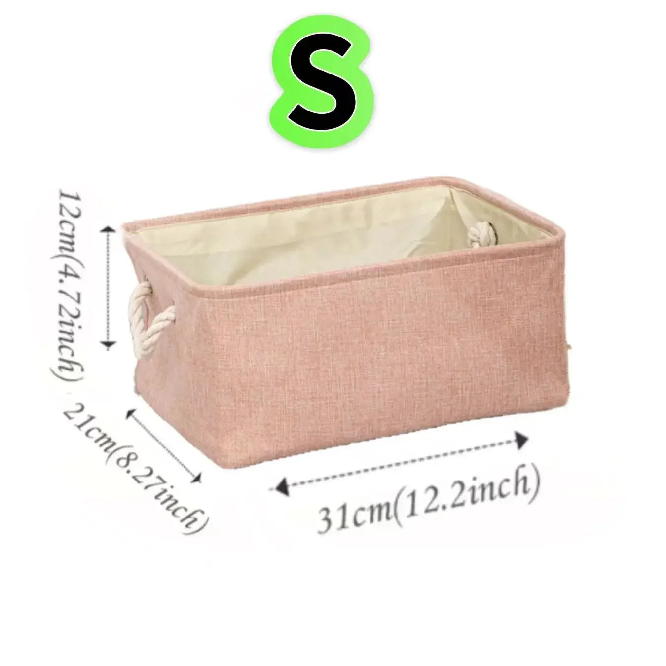 Panier à linge en lin à double couche