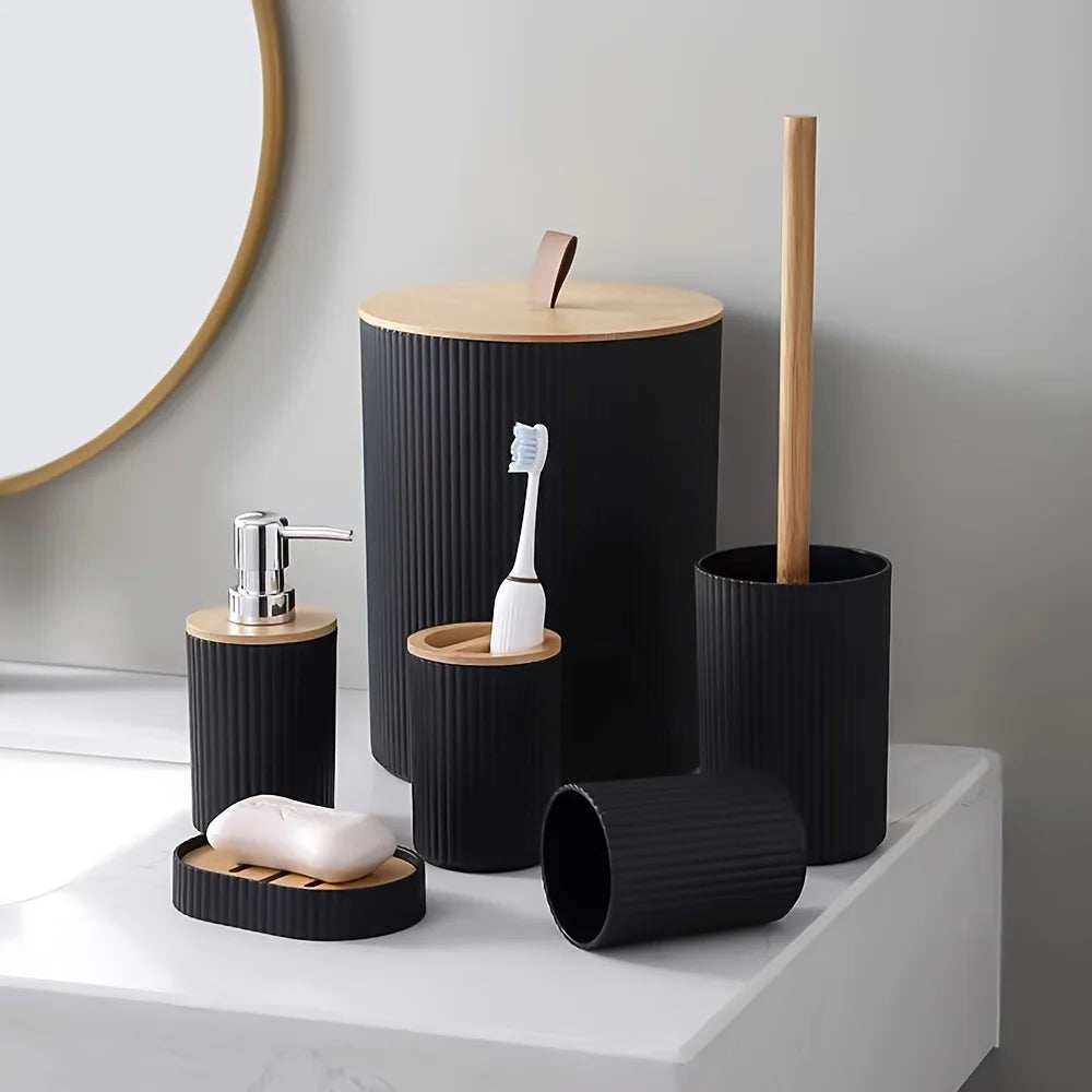 Ensemble d’accessoires de salle de bain – 6 pièces