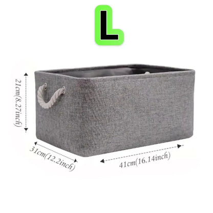 Panier à linge en lin à double couche