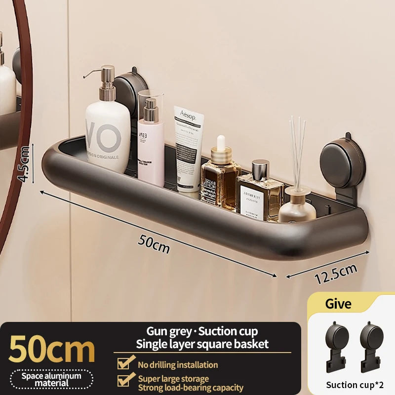 Étagère de rangement de salle de bain à ventouse