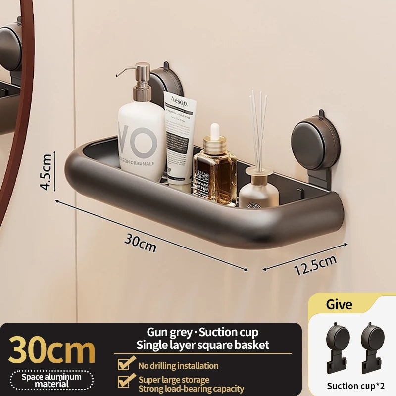 Étagère de rangement de salle de bain à ventouse