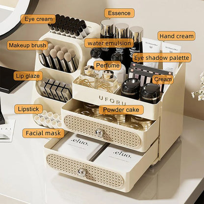 Boîte de rangement maquillage pour coiffeuse avec tiroirs