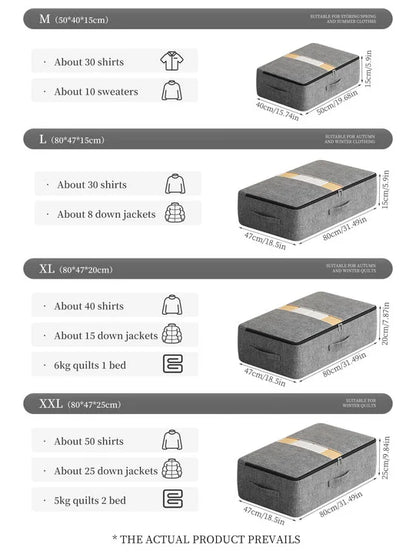 Sac de rangement extra grand sous le lit