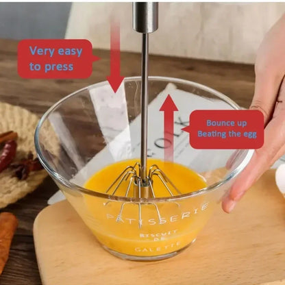 Mixeur semi-automatique rotatif à pression manuelle