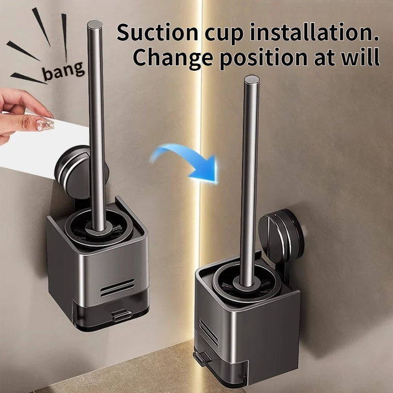 Ensemble de brosse WC à ventouse murale