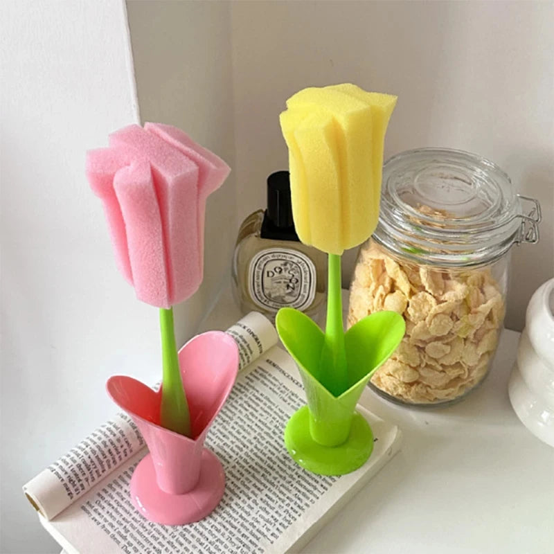 Brosse tulipe pour tasse et bouteille en verre