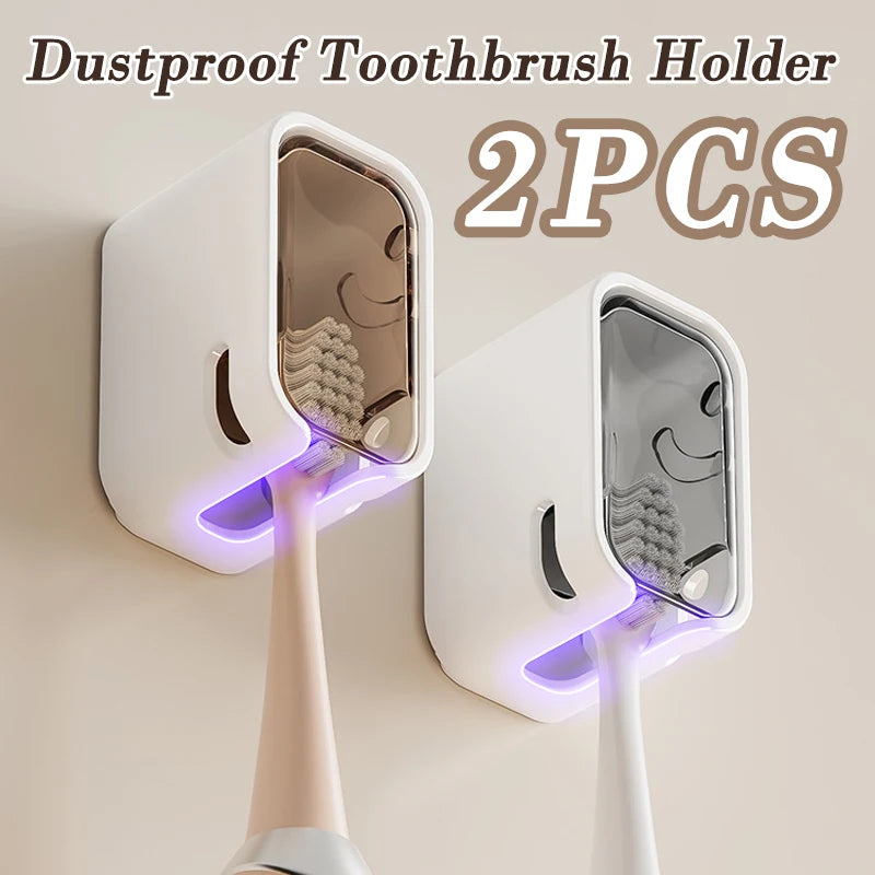 Porte-brosses à dents mural 2 pièces