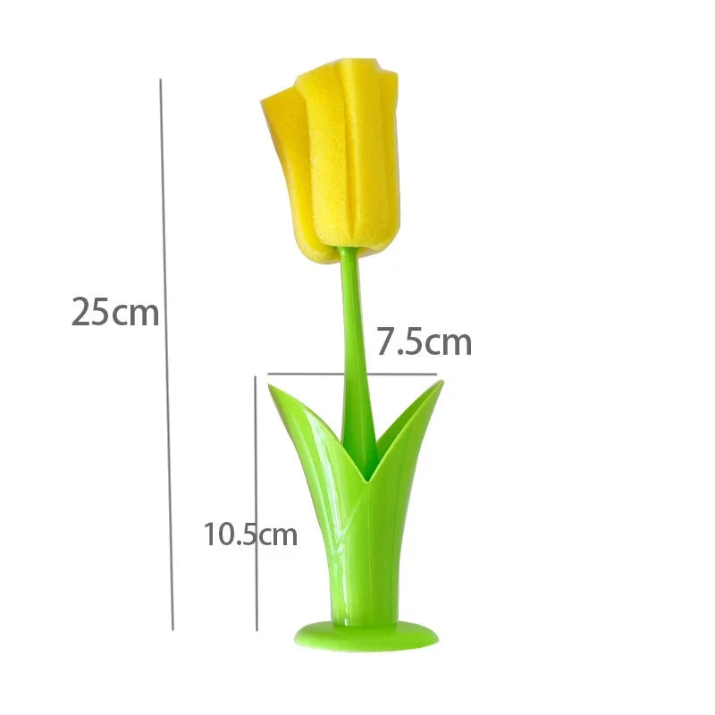 Brosse tulipe pour tasse et bouteille en verre