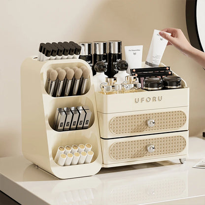 Boîte de rangement maquillage pour coiffeuse avec tiroirs