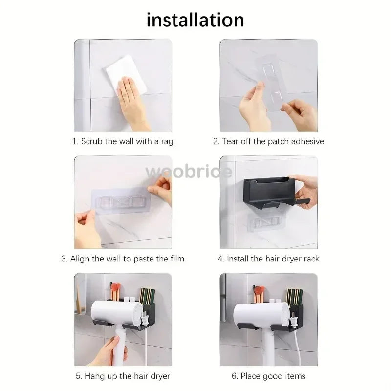 Support de sèche-cheveux mural