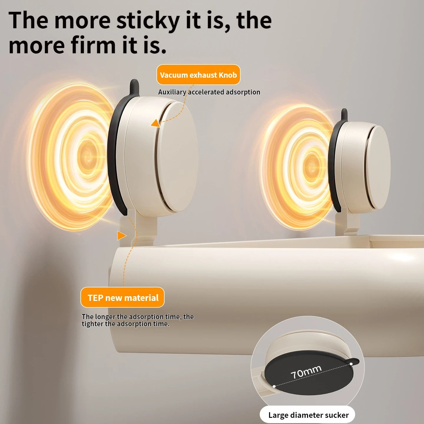 Étagère de rangement de salle de bain à ventouse