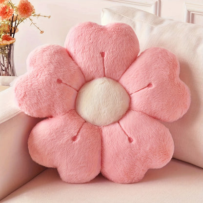 Coussin décoratif en forme de marguerite en peluche