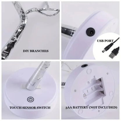 Guirlande lumineuse arbre 108 LED blanc chaud