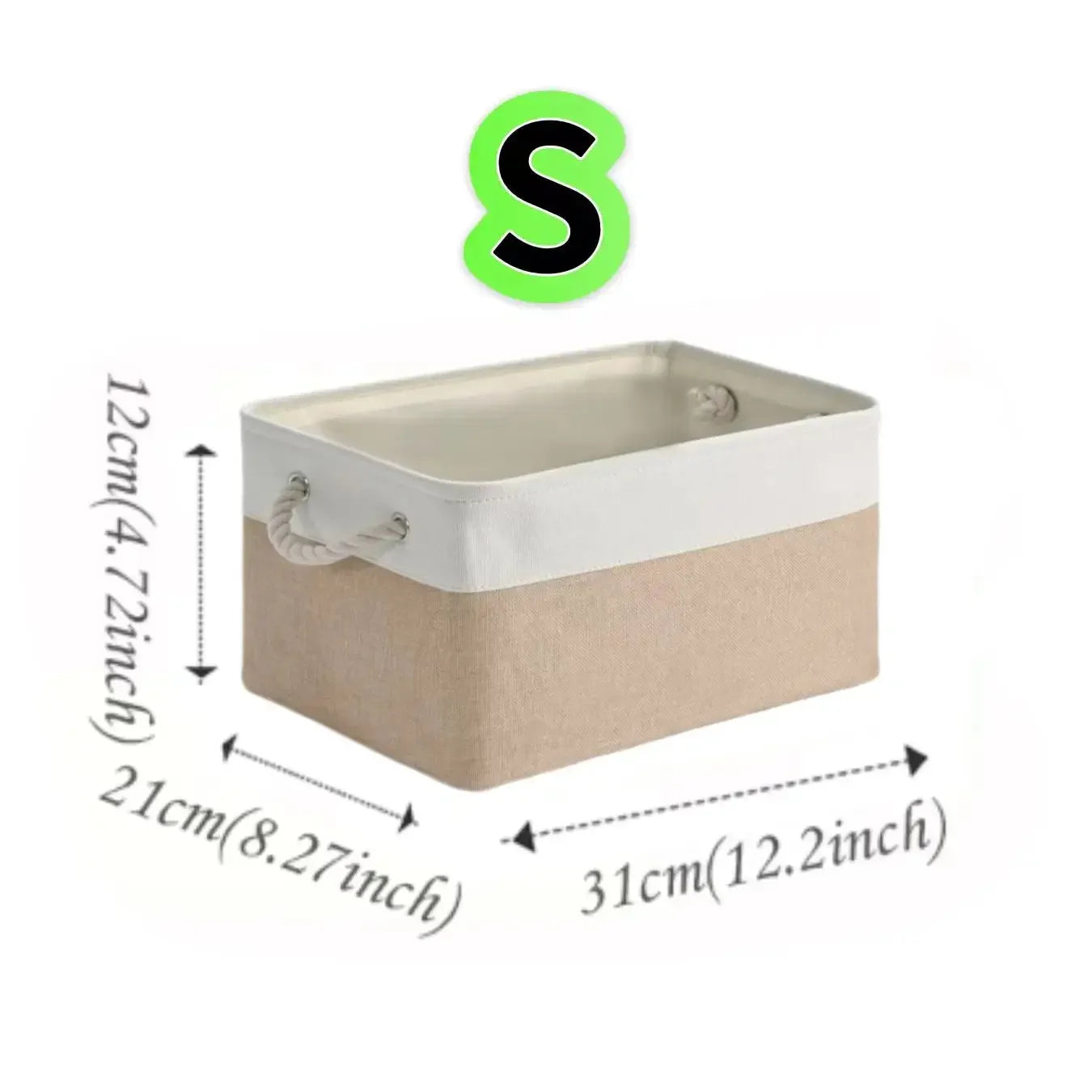 Panier à linge en lin à double couche