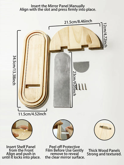 Étagère murale bohème en bois