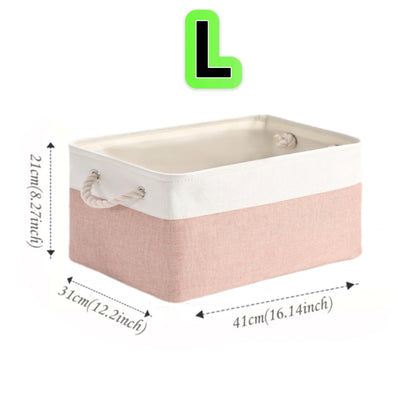 Panier à linge en lin à double couche