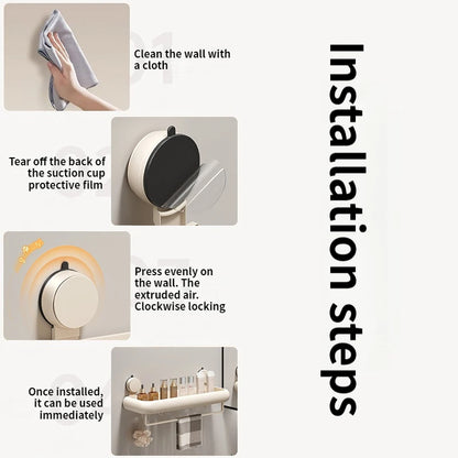 Étagère de rangement de salle de bain à ventouse
