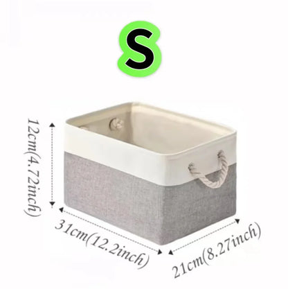 Panier à linge en lin à double couche