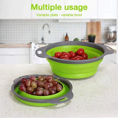 Panier pliable en silicone pour laver et égoutter légumes et fruits