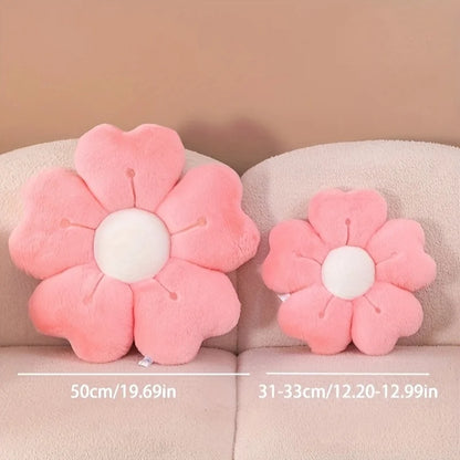 Coussin décoratif en forme de marguerite en peluche