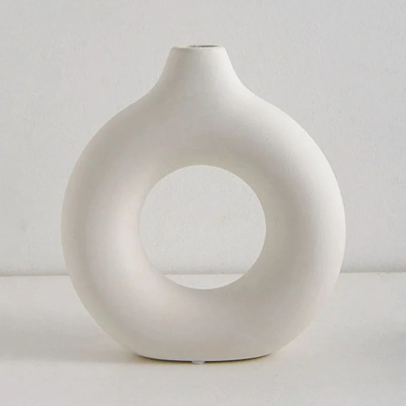 Vase en plastique en forme de donut