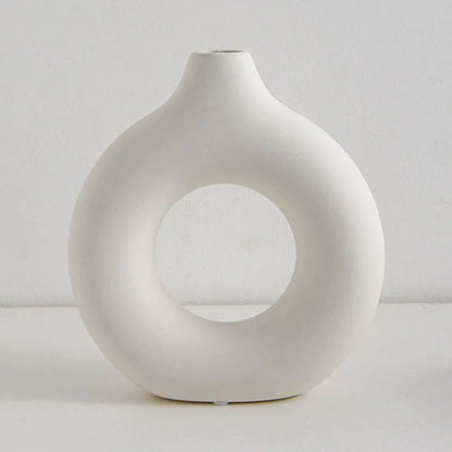 Vase en plastique en forme de donut