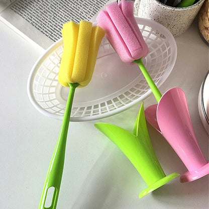 Brosse tulipe pour tasse et bouteille en verre