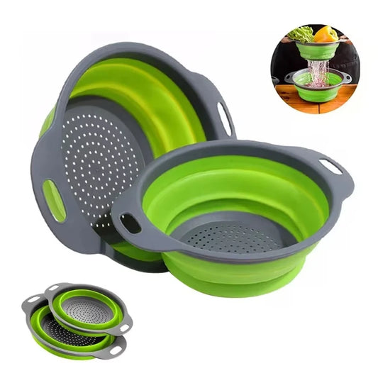 Panier pliable en silicone pour laver et égoutter légumes et fruits