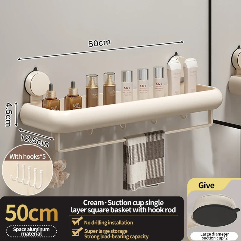 Étagère de rangement de salle de bain à ventouse