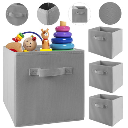 4 boîtes de rangement pliables en tissu