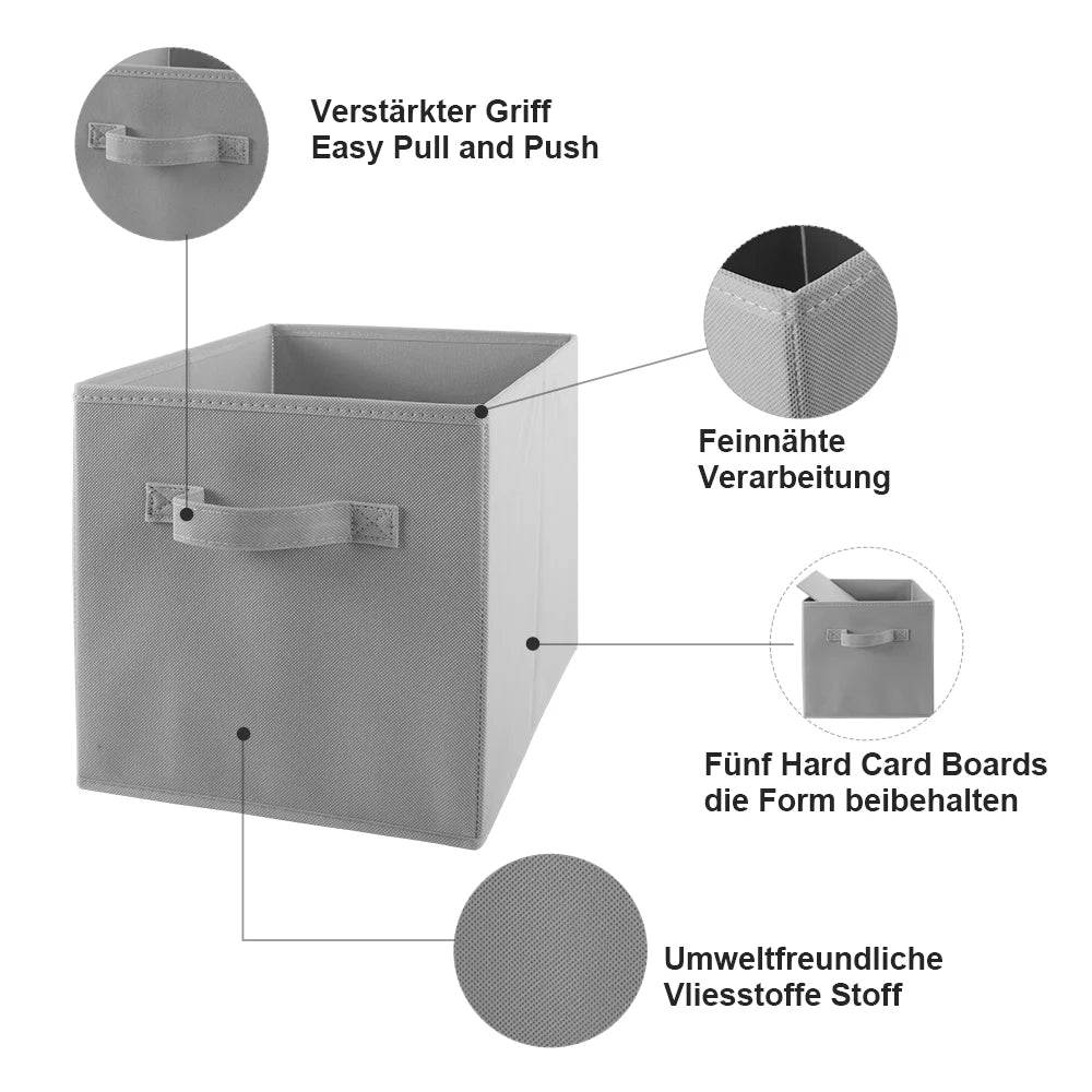 4 boîtes de rangement pliables en tissu