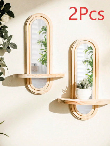 Étagère murale bohème en bois