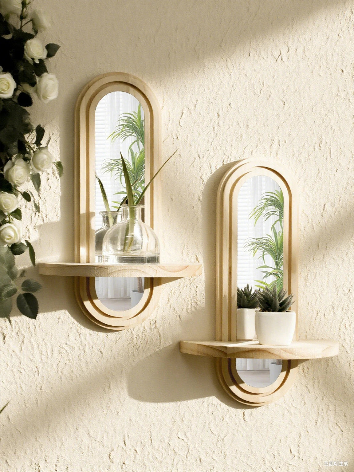 Étagère murale bohème en bois