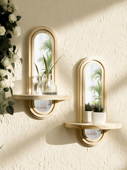 Étagère murale bohème en bois