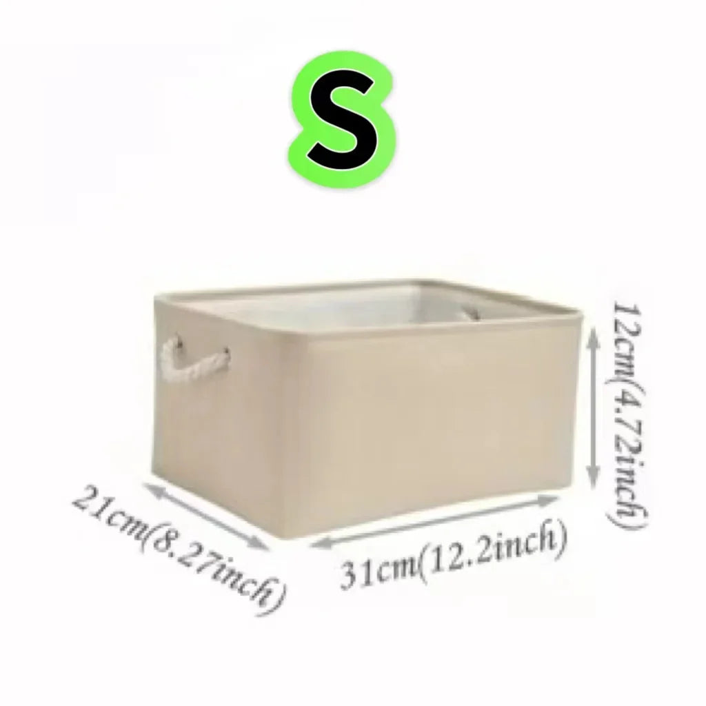 Panier à linge en lin à double couche