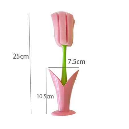 Brosse tulipe pour tasse et bouteille en verre