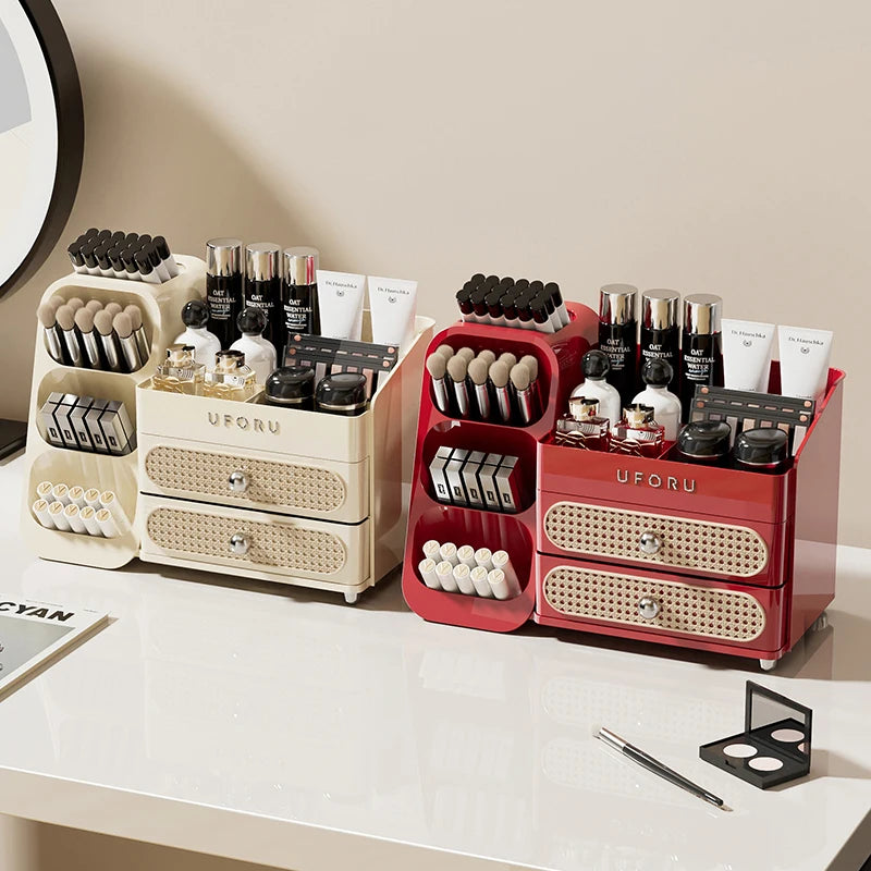 Boîte de rangement maquillage pour coiffeuse avec tiroirs