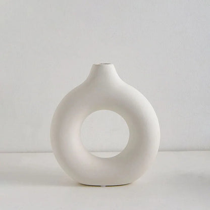Vase en plastique en forme de donut