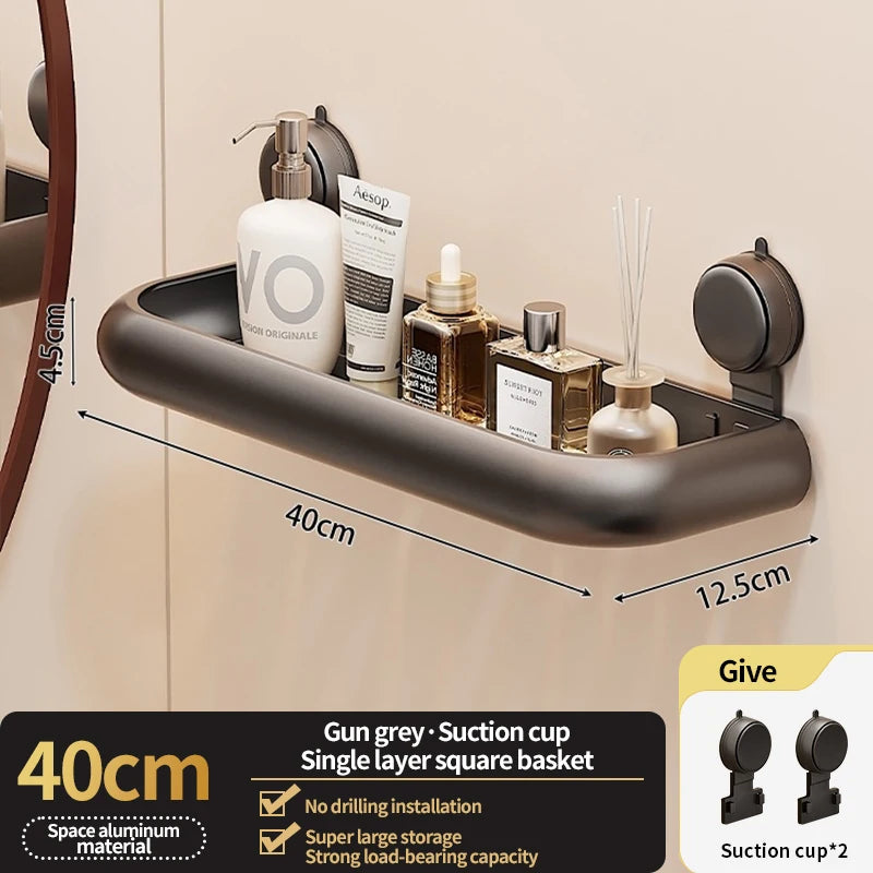 Étagère de rangement de salle de bain à ventouse