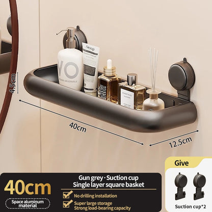 Étagère de rangement de salle de bain à ventouse