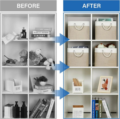 Panier de rangement pliable en tissu de lin