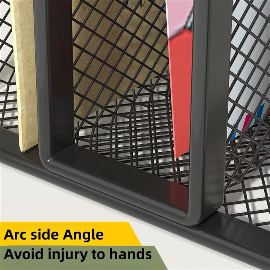 Rangement de bureau à 3 niveaux en métal et maille