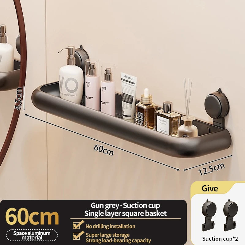 Étagère de rangement de salle de bain à ventouse