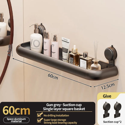 Étagère de rangement de salle de bain à ventouse